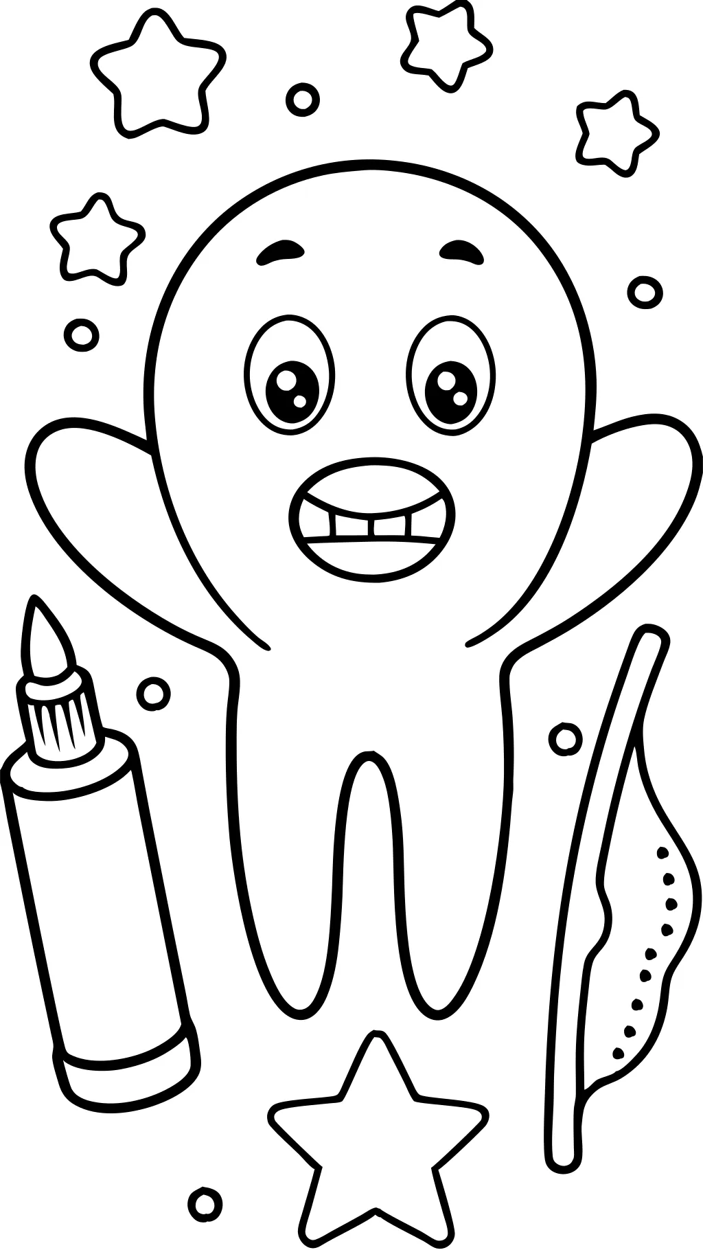 coloring pages of a tooth